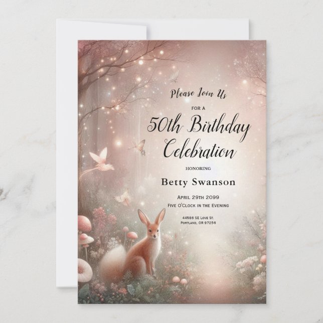 Convite Terra Luminosa do reino de Sparkle e Bloom (Frente)