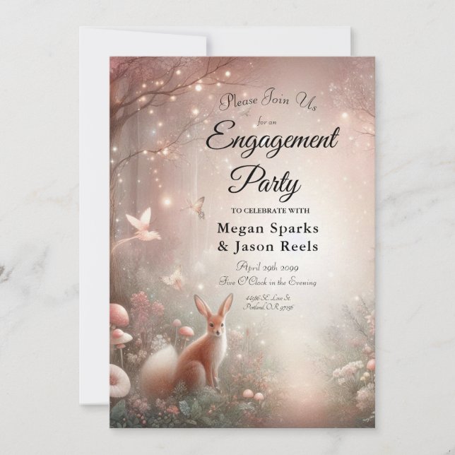 Convite Terra Luminosa do reino de Sparkle e Bloom (Frente)