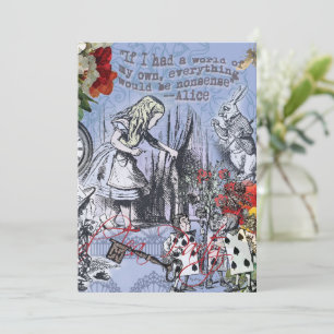 Convite Terra maravilhosa da cortina de asas - Azul