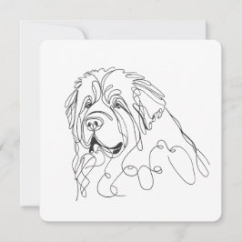 Convite Terra Nova Desenhada à Mão em Arte de Linha Minima