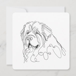 Convite Terra Nova Desenhada à Mão em Arte de Linha Minima