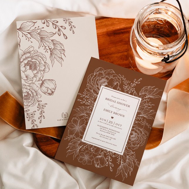 Convite Terra queimada Chá de panela botânico laranja quei (Criador carregado)