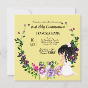 Convite Terra Santa da Comunhão * escolha a cor do fundo