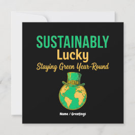 Convite Terra Sortuda Sustentável Eco-Amigável Vida Verde 