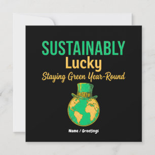 Convite Terra Sortuda Sustentável Eco-Amigável Vida Verde