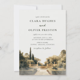 Convite Terraço de Casamento no Jardim Italiano de Ciprest