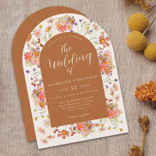 Convite Terracota Casamento Floral