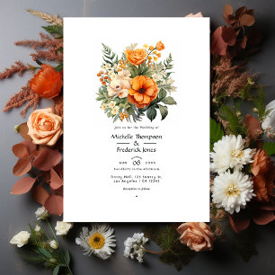 Convite Terracota e Verdejante Casamento Floral