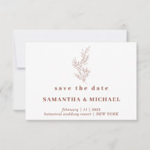 Terracota Floral Outono Indie Salve a data