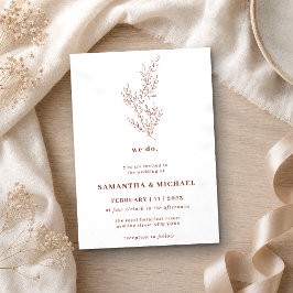 Convite Terracota Ivy Floral Casamento Botânico nós fazemo