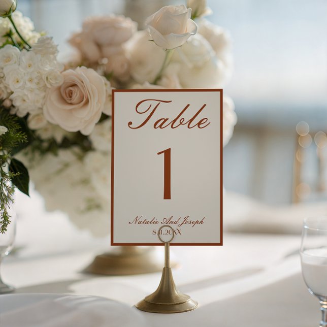 Convite Terracota Laranja Queimada Mesa de Casamento Old M (Criador carregado)