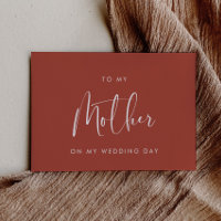 Terracota moderna Para minha mãe no dia do meu cas