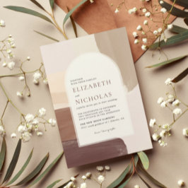 Convite Terracota Temperada Moderna | Casamento Boho