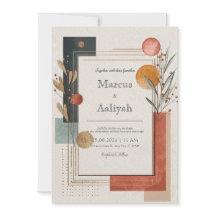 Terracotta Abstrato Minimalista Wedding