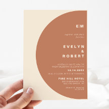 Terracotta Arch Minimalist Initial Wedding