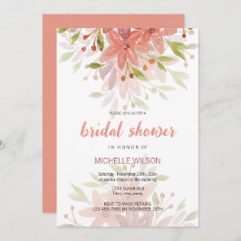 Convite Terracotta Blush Arte Floral