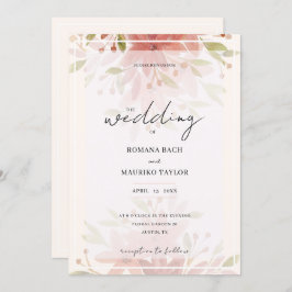 Convite Terracotta Blush Romântico Elegante