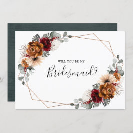 Convite Terracotta Burgundy Você Será A Minha Porta-Pontas