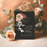 Convite Terracotta Burnt Orange Floral Black Boho Casament<br><div class="desc">À medida que seus convidados mergulham no seu casamento, eles serão convidados a imaginar uma jornada incrível que eles levarão com você e seu amado. Pense nos seus convites de casamento como a página de abertura de um livro maravilhoso que conta a história do seu amor. É por isso que...</div>