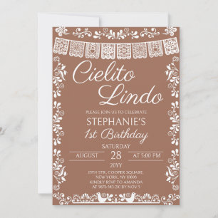 Convite Terracotta Cielito Lindo 1º Aniversário