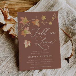Convite Terracotta "Fall in Love" Bridal Shower