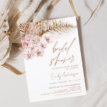 Convite Terracotta Floral Boho Pampas Chá de panela Grass<br><div class="desc">Laranja Mínima Queimada - Terracotta - Chá de panela de Grama de Boho Pampas Coriander Elegante e Moderno para o Outono (outono),  Inverno,  Primavera ou Convites de Verão - inclui uma bela e elegante tipografia de guião para a Noiva especial Ser anterior ao Casamento.</div>