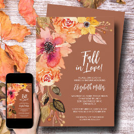 Convite Terracotta Floral Chá de panela