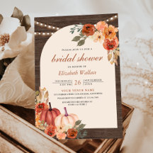 Terracotta Floral Pumpkin Barn Chá de panela De Ma