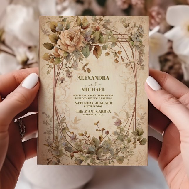 Convite Terracotta Floral Wedding (Criador carregado)