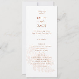 Convite Terracotta Floral Wedding Program