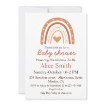 Terracotta Gênero chá de fraldas arco-íris neutro