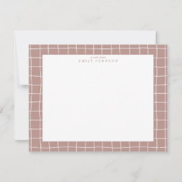 Convite Terracotta Grid Note Card