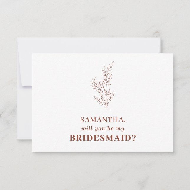 Convite Terracotta Indie Autumn Floral Salvar a data Invit (Frente)