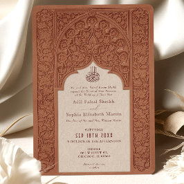 Convite Terracotta Lace Tradicional Islâmica