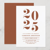 Terracotta Retro Bold Typografia 2025 Graduação