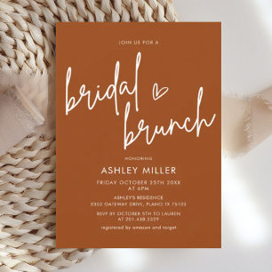 Convite Terracotta Rust Bridal Brunch