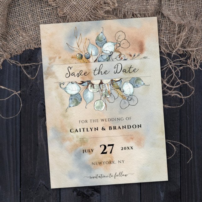 Convite Terracotta Rust Flowers Boho Earthy Fall Foliage (Criador carregado)