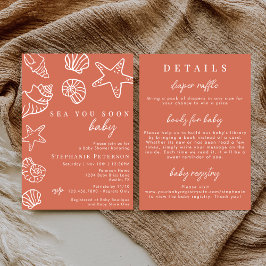Convite Terracotta Sea You Soon All In One Baby Shower