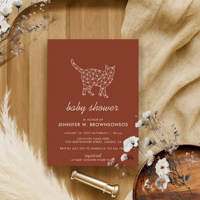 Convite Terracotta Summer Fall Wild Cat (Criador carregado)