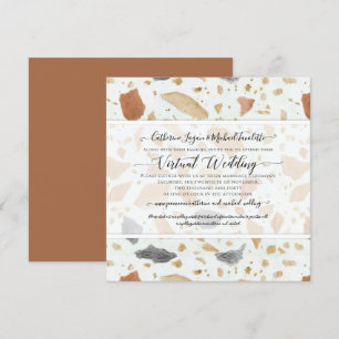 Convite Terracotta Terrazzo Modern Terthy Casamento Virtua
