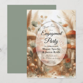 Convite Terracotta Toadstool Woodland Magic Engagement