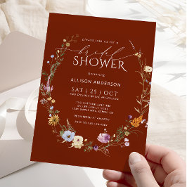 Convite Terracotta Watercolor Chá de panela