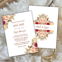 Terracotta Watercolor Floral, Elegante