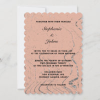 Terracotta Wave Abstrato Scallop Bohemian Wedding
