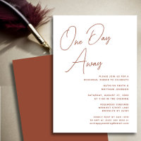 Terracotta Whimsical Script Chic Um Dia Distante