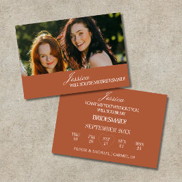 Convite Terracotta Will You Be My Bridesmaid Proposal Card