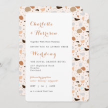 Terrazzo Abstrato Modern Earthy Invitation