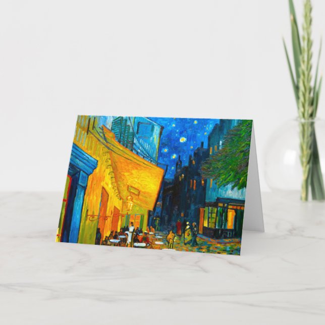 Convite Térreo do Café de Van Gogh à Noite (Frente)