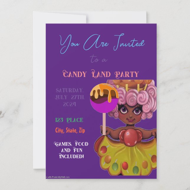 Convite Terrestre Candy (Frente)