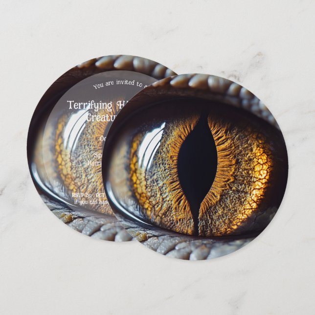 Convite 🦖 Terrível Bash Halloween (Frente/Verso)